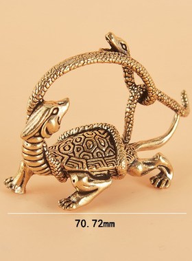 黄铜四大神兽摆件青龙白虎朱雀玄武四大神兽纯铜居家桌面创意摆件