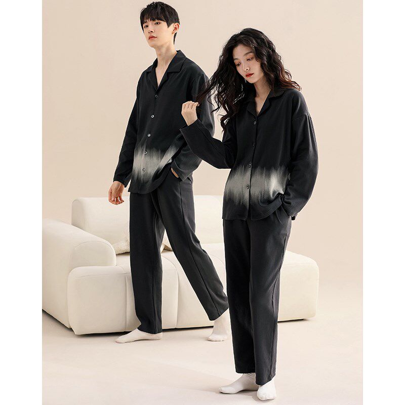 2024新款情侣睡衣春秋款长袖大码黑色高级感家居服可外穿套装,女士内衣/男士内衣/家居服,睡衣/家居服套装,淘宝优惠券,粉丝福利购,淘宝优惠卷