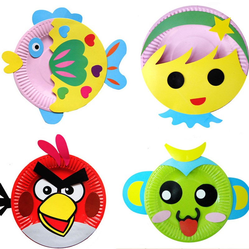 十二生肖彩色纸盘子益智贴纸画z幼儿园宝宝儿童手工DIY制作材料包