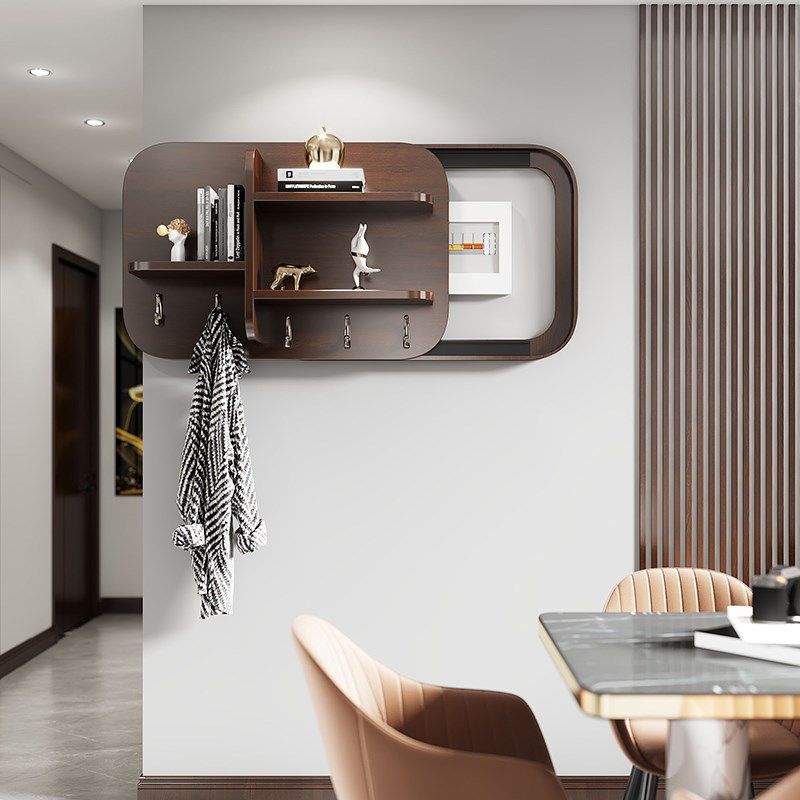 北欧现代纯实木遮挡装饰多功能电箱置物架新中式电表箱配电箱挂钩