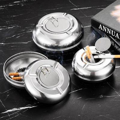 推荐Ashtray household stainless steel windproof cup菸灰缸家