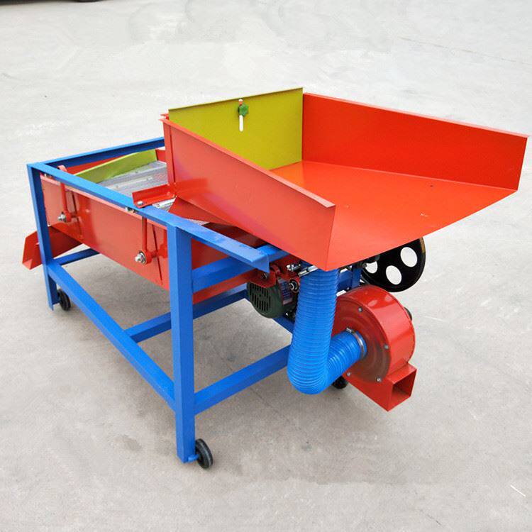 稻谷去糠皮振动筛选机吹风式粮食去石筛选机玉米小麦选种机