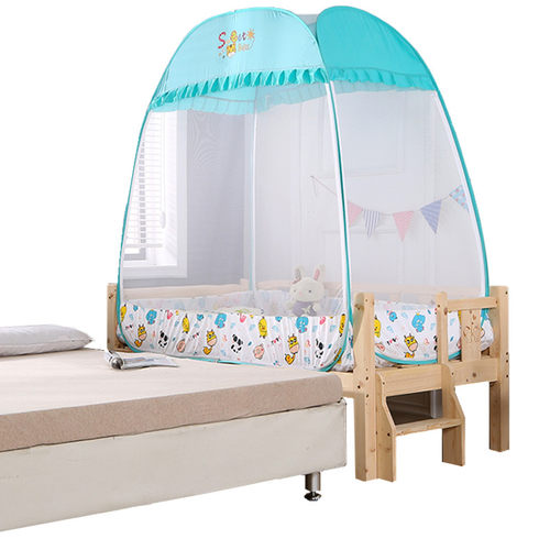 儿童床蚊帐免安装168*88 180*100 80*150拼接床蒙古包加高三开门