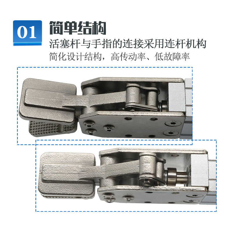 气动手指气缸夹具水口夹机械手夹爪SXJ16-15D SXJ20-15D 双动