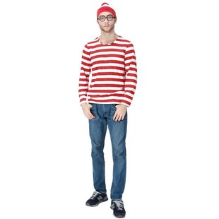S-XXL Parent-Child Cartoon Where is Wally Waldo Costume Wald