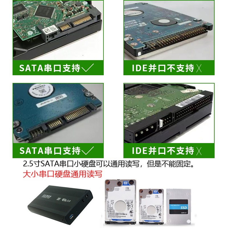 华顾随身硬碟盒3.5寸SATA台式硬碟外接盒USBO3.0机械硬碟盒笔记本