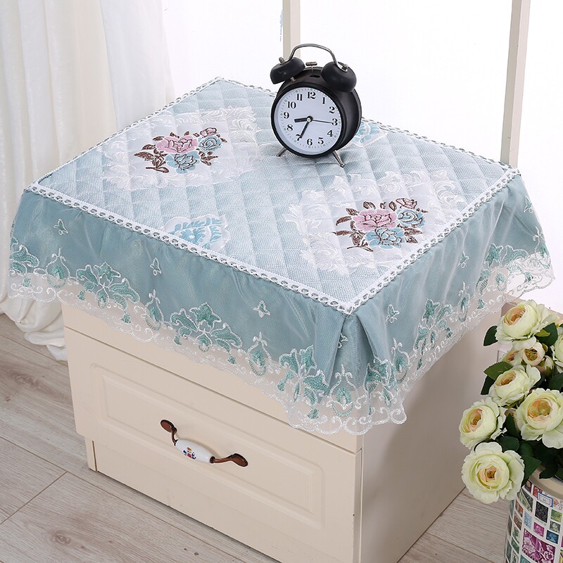 床头柜套罩万能公主风防尘罩保护套小方桌床头柜盖布x全棉纯棉蕾
