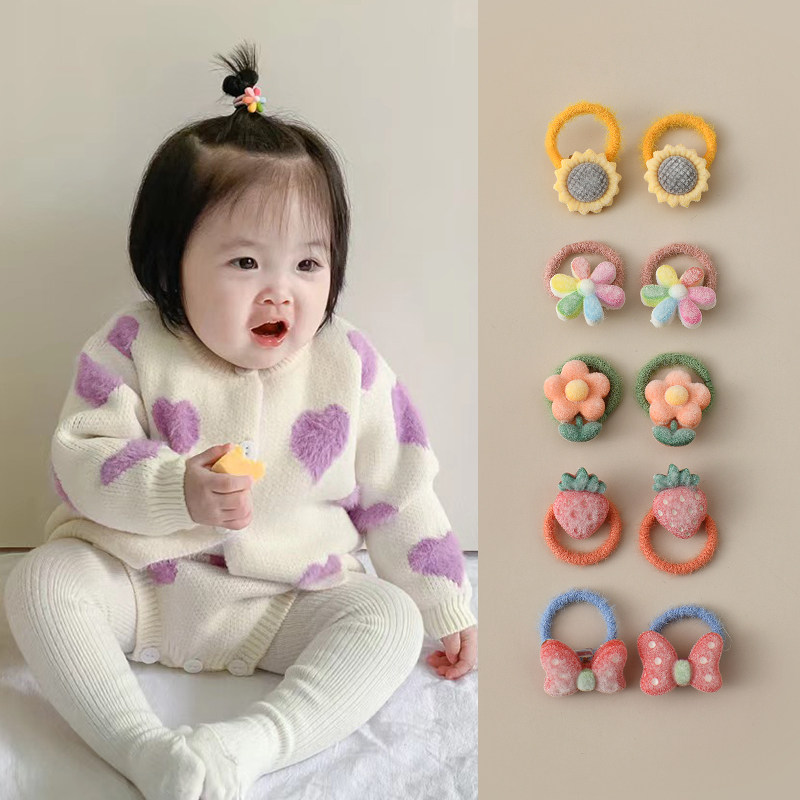 热销婴儿小号皮筋头饰女童发量少不伤发头绳宝宝拇指发圈儿童扎头