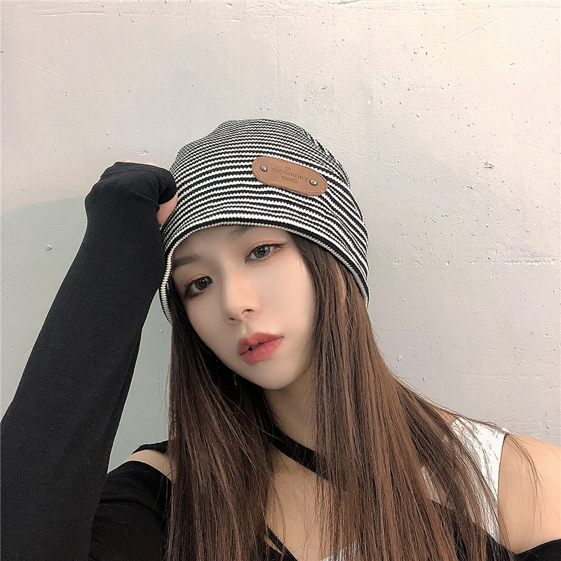 2022新款秋冬季厚坐月子孕产妇帽产后包头堆堆帽子宽松时尚网红款