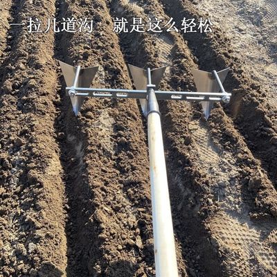 耙子松土搂沟神器l除草开荒翻土家用全钢锄头挖地农具农用工具大