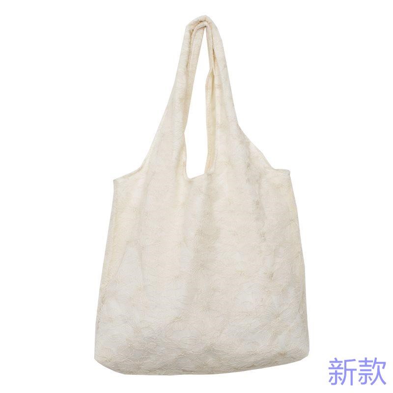 唐糖包袋/韩系温柔~花朵米色蕾丝风单肩包简约百搭女生包包仙新款