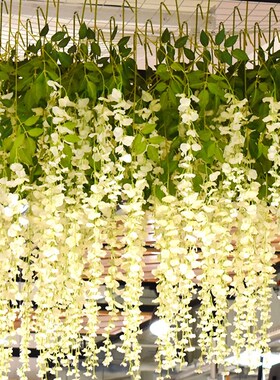 12Pcs 110CM Wisteria Artificial Flower Wreath Hanging On The