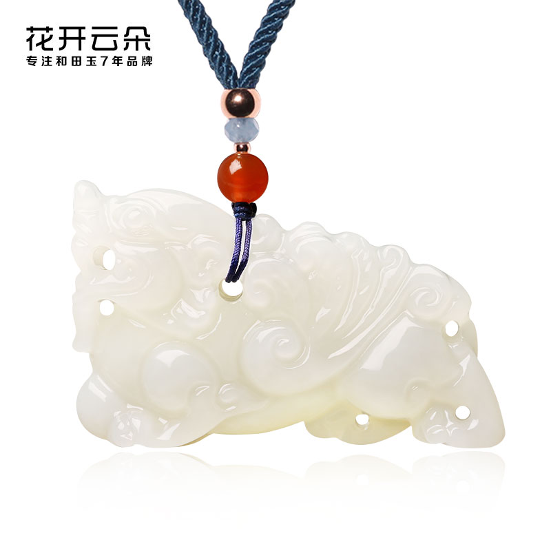 现货本命年和田玉双面貔貅吊坠男女招财玉K坠皮休霸王貔恘玉石挂