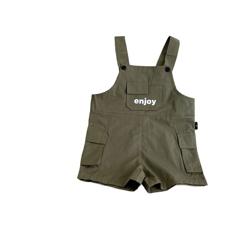 婴儿夏季连体衣男宝宝夏装洋气背带套装超萌婴幼儿满月百天外出服