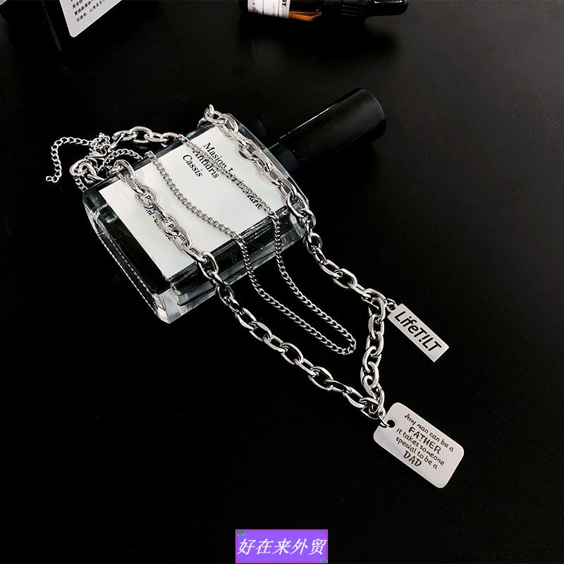 新品elegant Letter necklace female hip hop sweater chain cou-封面