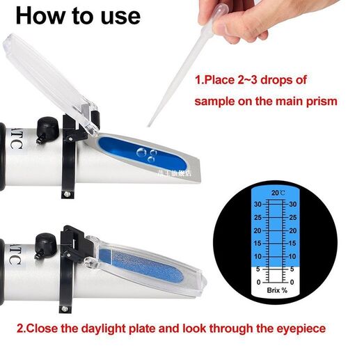 Refractometer 0~32% RHB-32ATC Optical Sugar Food Beverages A