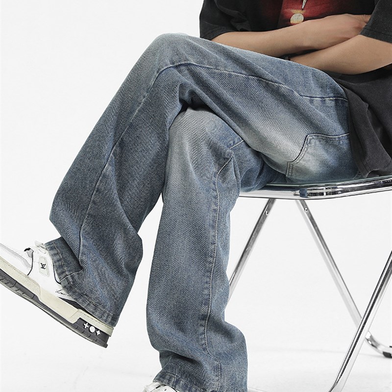 ACU男装|男士牛仔裤春夏季20z24新品美式裤子直筒宽松水洗微喇叭