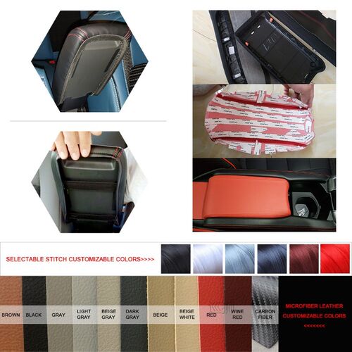 Car Accessories Microfiber Leather Center Console Lid Armres