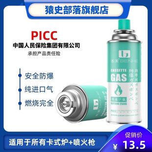 户外卡磁炉炉烷卡化气燃气丁瓦斯气体小Z气瓶煤气 液式 气罐便携式