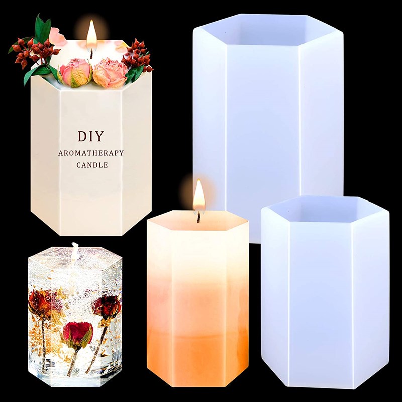 推荐Cylinder Silicone Mold DIY Epoxy Resin Candle Mould Arom