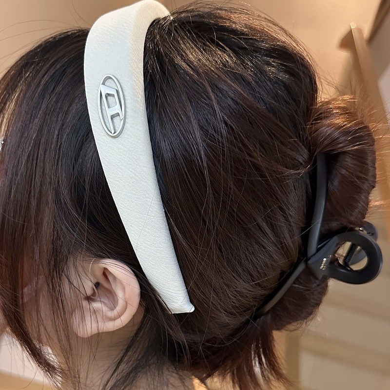 韩版简约高级感高颅顶宽边海绵头箍洗脸发卡外出T百搭发饰品女发