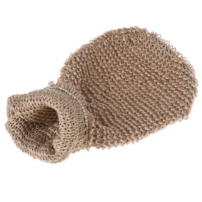 1pcs Exfoliating Hemp Glove Mitt Mitten Bath Sponge Scrubber