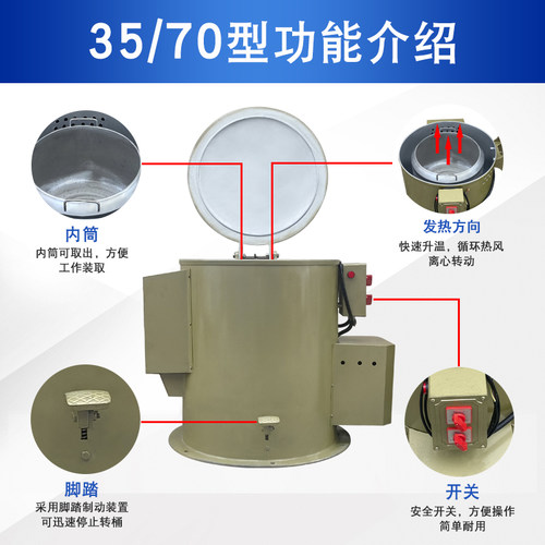 工业烘干机脱水机大容量甩干机五金电镀脱油机甩油机干燥机离心机