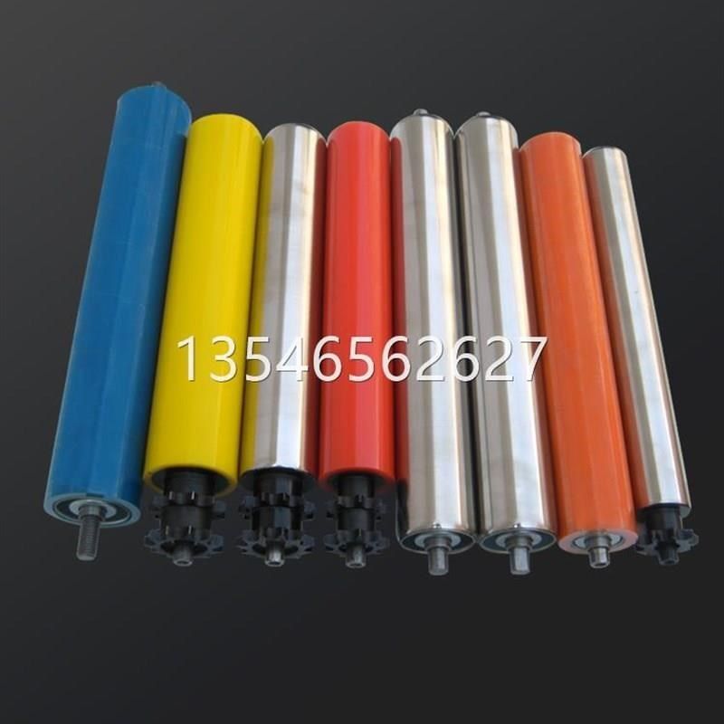 镀锌无动力滚筒包胶滚轮不锈钢胶辊流水线传送R带托辊链轮滚轴辊,五金/工具,滚筒,淘宝优惠券,粉丝福利购,淘宝优惠卷