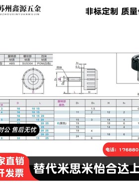 带挡块把手HAV96-M3/M4/M5/M6/M8--D16/D20/D25/D32-L10/L15/L20