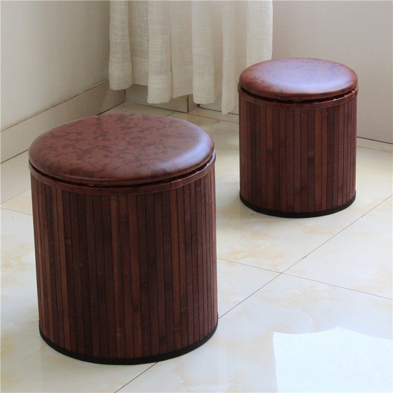 竹编收纳凳子储物凳可坐人进门口换鞋凳家用小矮穿鞋凳矮凳沙发凳,住宅家具,矮凳,淘宝优惠券,粉丝福利购,淘宝优惠卷