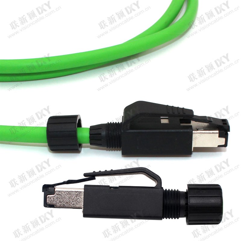 工业Profinet水晶头EtherCat网线连接器RJ45四芯防震动