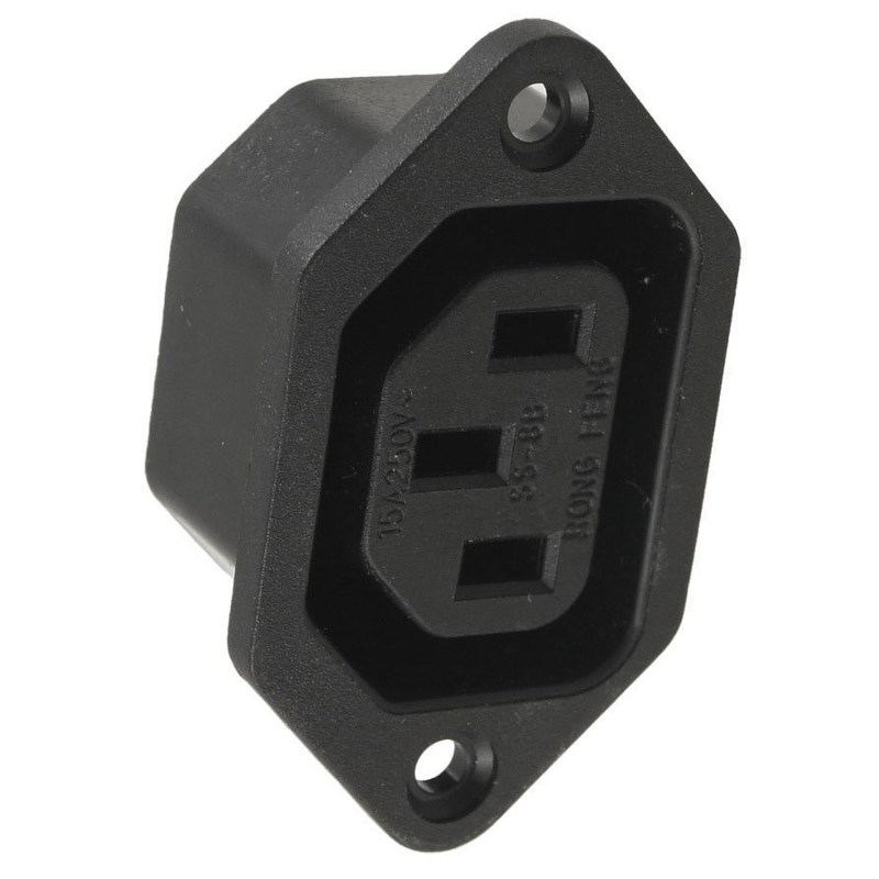 极速AC 250V 10A IEC 320 C13 Panel Mount Plug Connector Socke