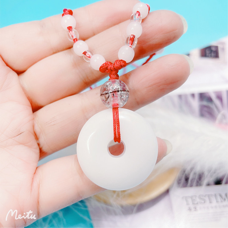 速发宝宝母乳平安扣胎毛珠子项链玉佩吊坠纪念品DIY材料包断奶留