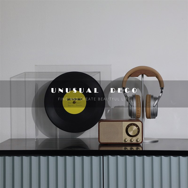 现代轻奢音乐主题耳机音响复古唱片饰品摆件儿童房样板间装饰摆设