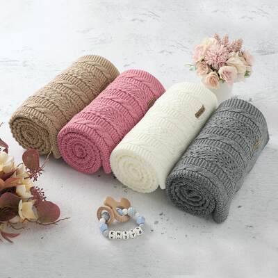 推荐Baby Blankets Swaddle Wrap 100*80cm Solid Newborn Bebes