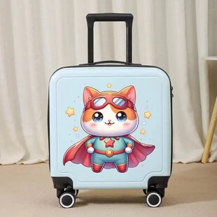 20寸卡通儿童拉杆箱万向轮男女孩小学生登机旅行行李新款白色少女