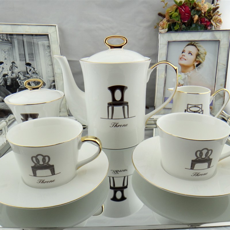 咖啡杯套装 欧式茶具咖啡具英式下午茶K茶具高档骨瓷茶具花茶茶具