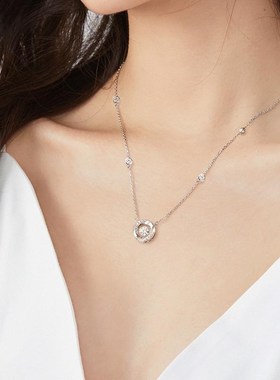 莫比乌斯项链女ijns潮小众高级设计感甜酷辣妹项饰百搭个性锁骨链