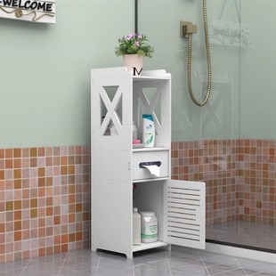 10公分窄缝柜防水收纳柜卫生间窄缝置物架厕所储物柜洗澡间置物架