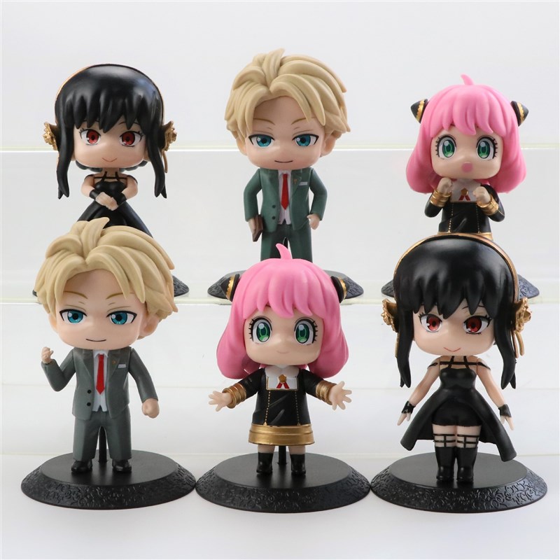 厂家10CM 1-6Pcs Anime Spy X Family PVC Anya Loid YorY Forge