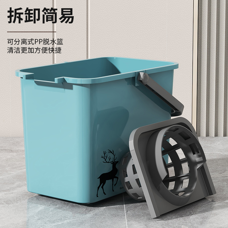 手压拖地桶带滑轮k加厚老式洗拖把桶墩布桶清洁桶地拖桶拧水拖布