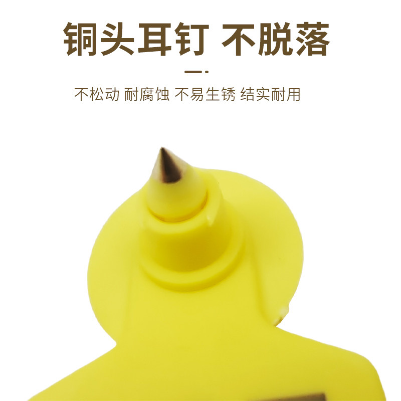 耳标号牌母猪用耳号牌猪做标记耳标牌钳子动物耳标钳X兽用带字耳
