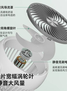 新款小风扇小型米你学生宿舍便携式可充电台夹式随身静音桌面夹扇