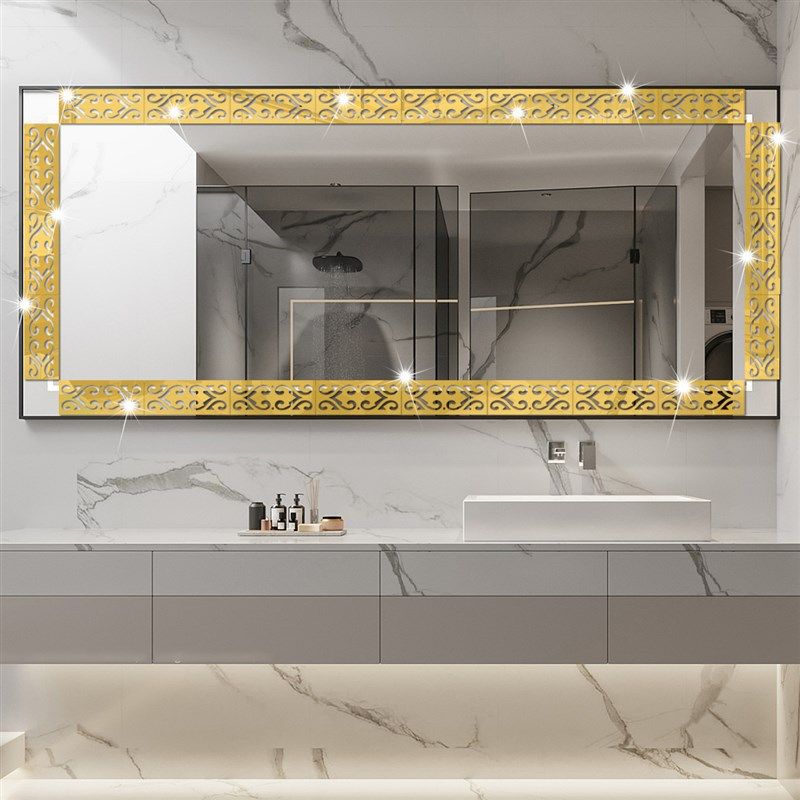 镜面亚克力镂空腰线遮丑美化装饰立体墙贴踢脚线贴纸墙壁贴画防水,家居饰品,软装墙贴,淘宝优惠券,粉丝福利购,淘宝优惠卷