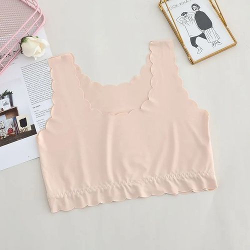 无胸垫抹胸内衣薄款夏季打底裹胸女防走光遮胸女冰丝无痕防透背心