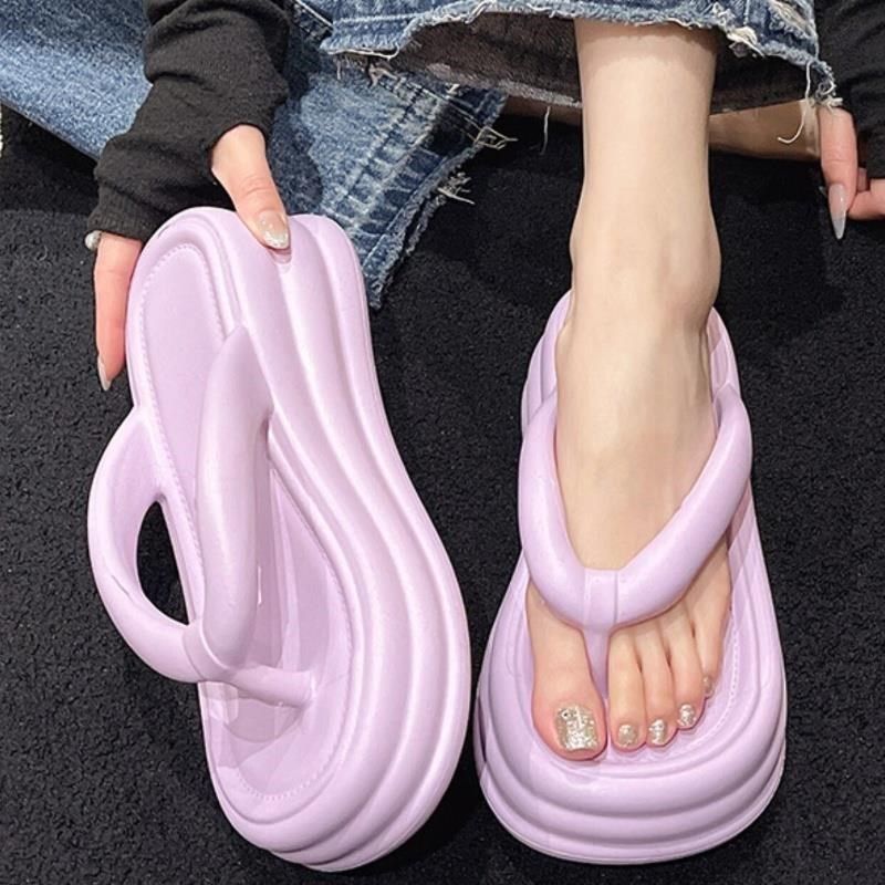 2024新款拖鞋女海边沙滩鞋增高厚底女外穿夏季时尚防滑夹脚人字拖,居家布艺,居家凉拖/凉鞋,淘宝优惠券,粉丝福利购,淘宝优惠卷