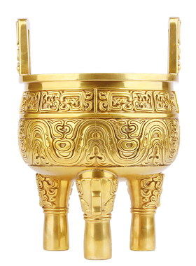 纯铜鼎落地摆件三足香炉特大号家用供奉佛具用品商务礼品开业贺礼