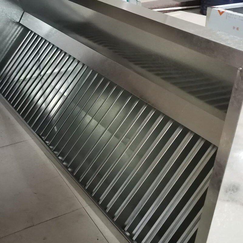 网红镀锌风管白铁皮304不锈钢厨房油烟罩除尘罩静音无污染通风管