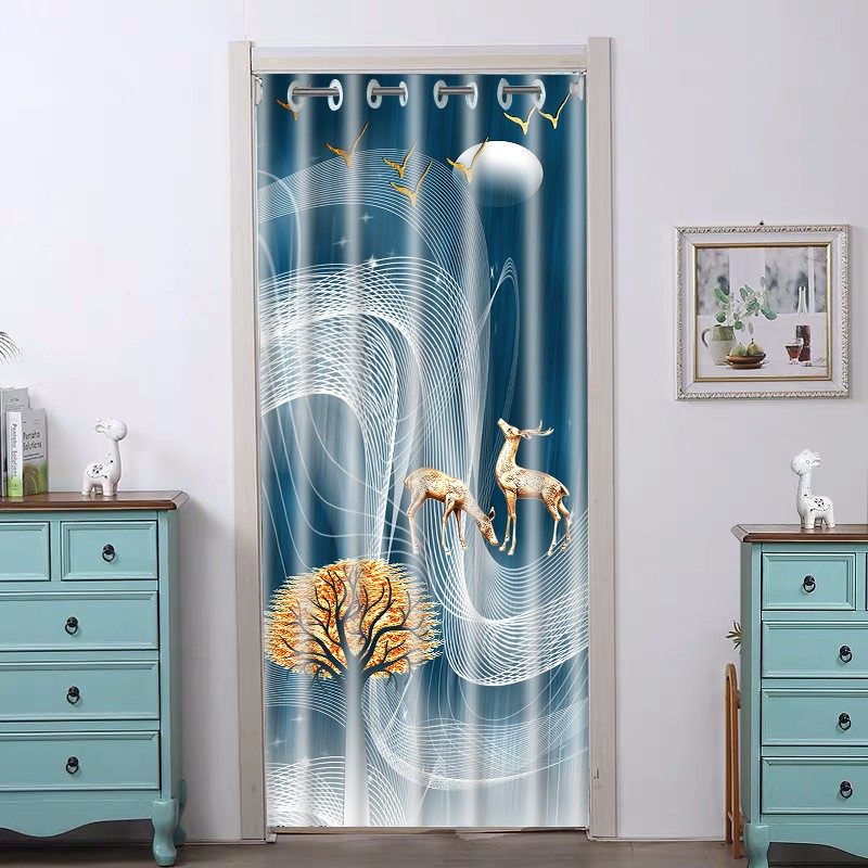 免打孔门帘隔断帘遮挡风布艺卧室家用厕所试衣间厨房卫生间布帘子,居家布艺,门帘,淘宝优惠券,粉丝福利购,淘宝优惠卷