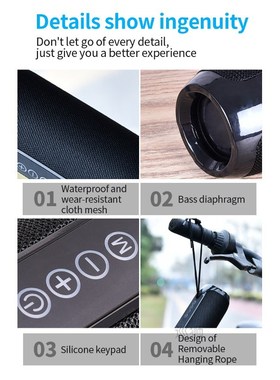 TG117 Bluetooth Speaker Portable Wireless Speaker Sound Syst